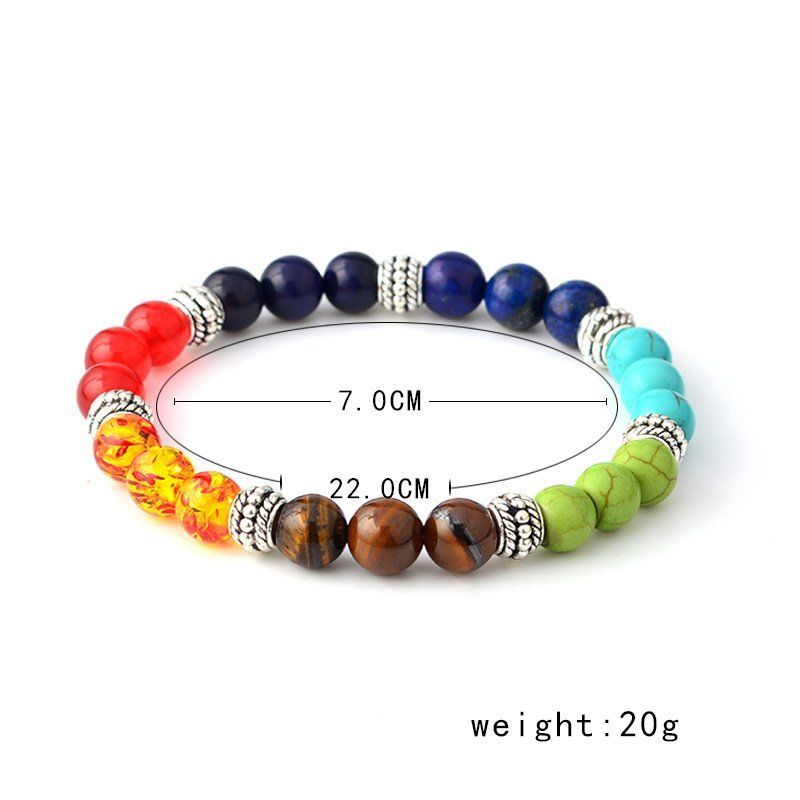 7 Chakra Gem Stone Beads Necklace