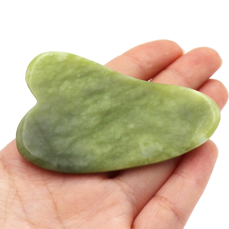 Natural Jade Roller Guasha Skin Scraper Facial Set