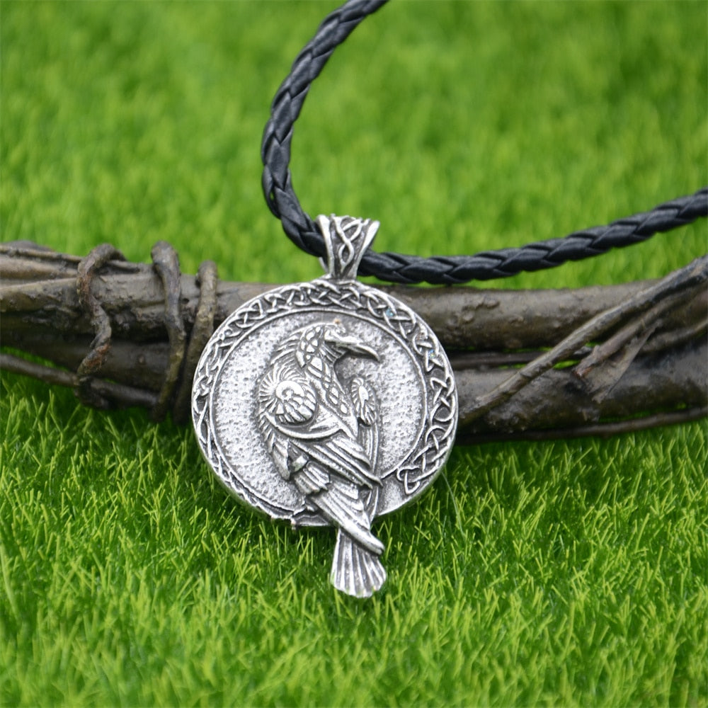 Odin Raven Talisman Amulet Viking Necklace