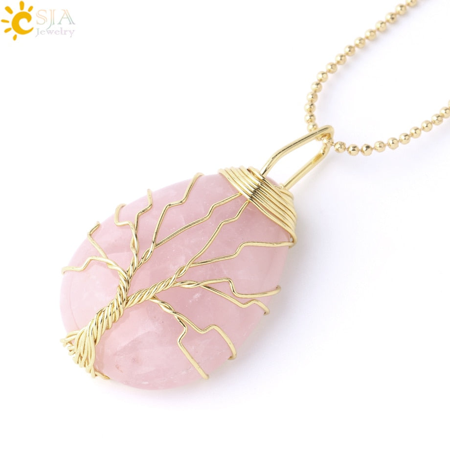 Tree of Life Crystals Necklace