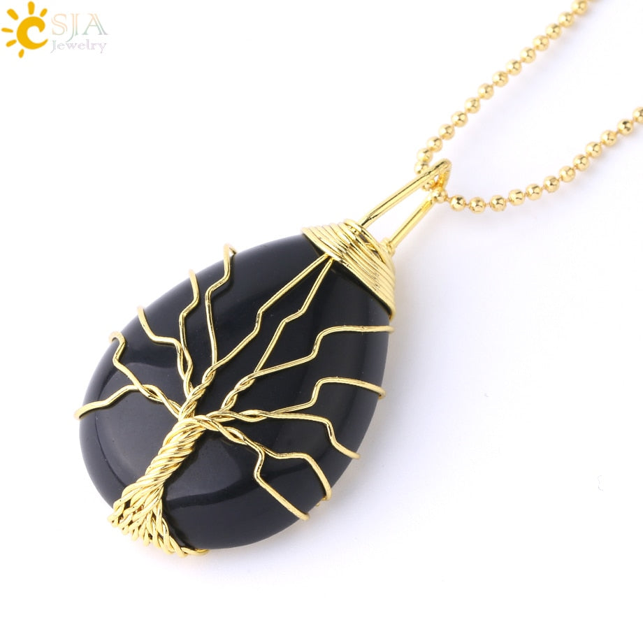 Tree of Life Crystals Necklace