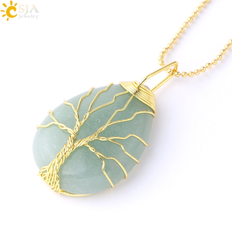 Tree of Life Crystals Necklace