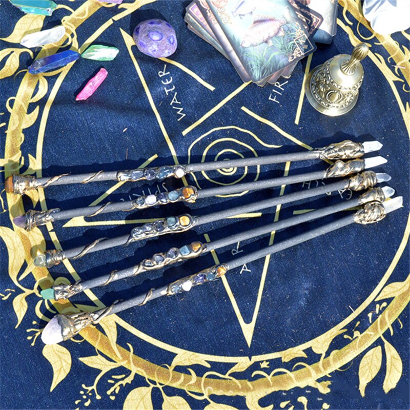 Witch Natural Crystal Wood Wand