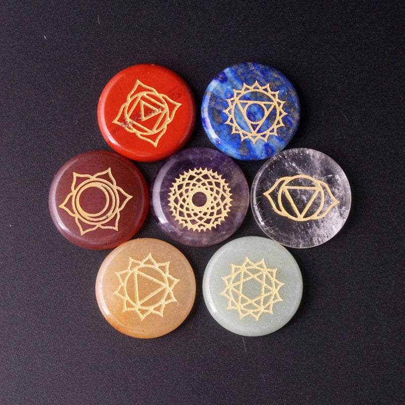 7 Chakra Symbol Crystal Set