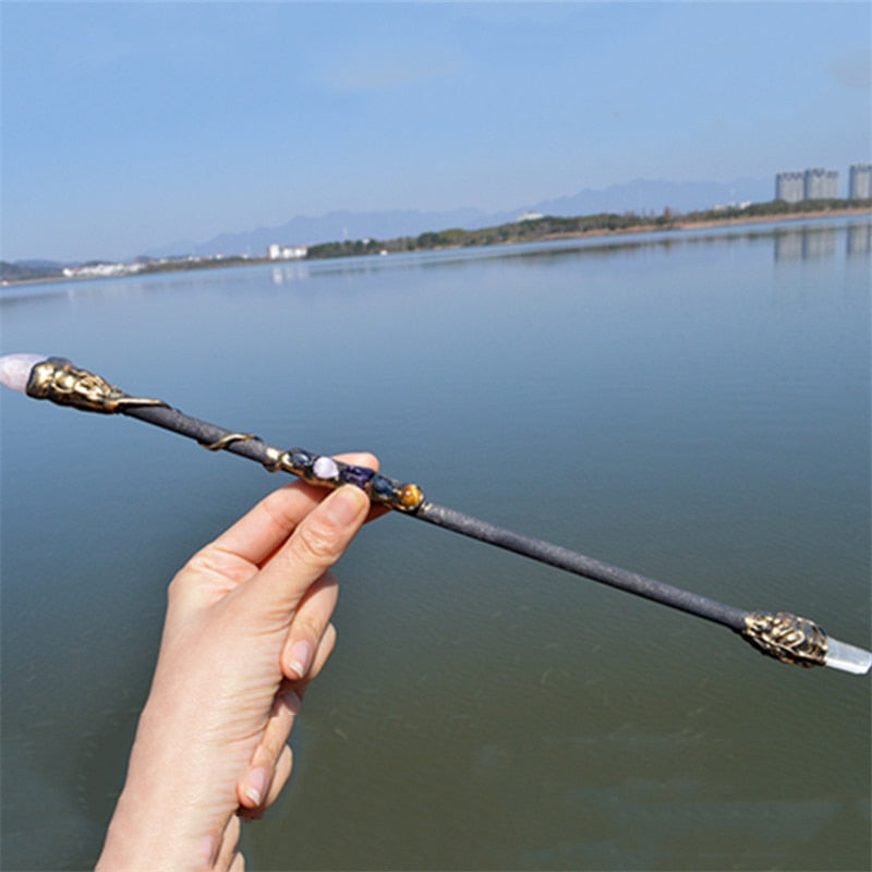 Witch Natural Crystal Wood Wand