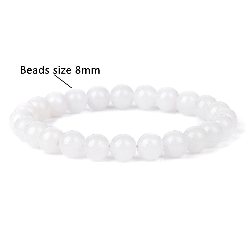 Agates Stone, Howlite, & Selenite Beaded Bracelets