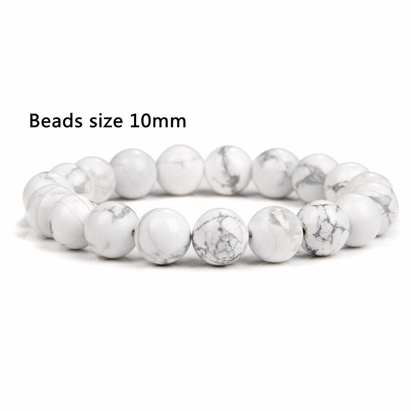 Agates Stone, Howlite, & Selenite Beaded Bracelets