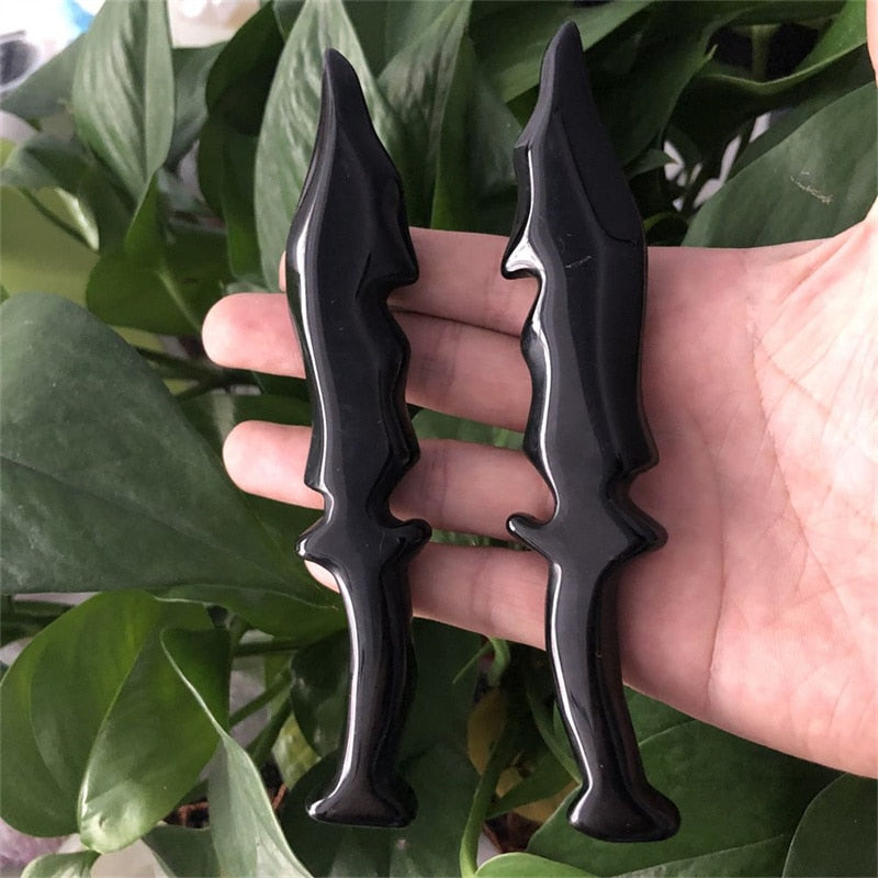 Obsidian Hand Carved Knife