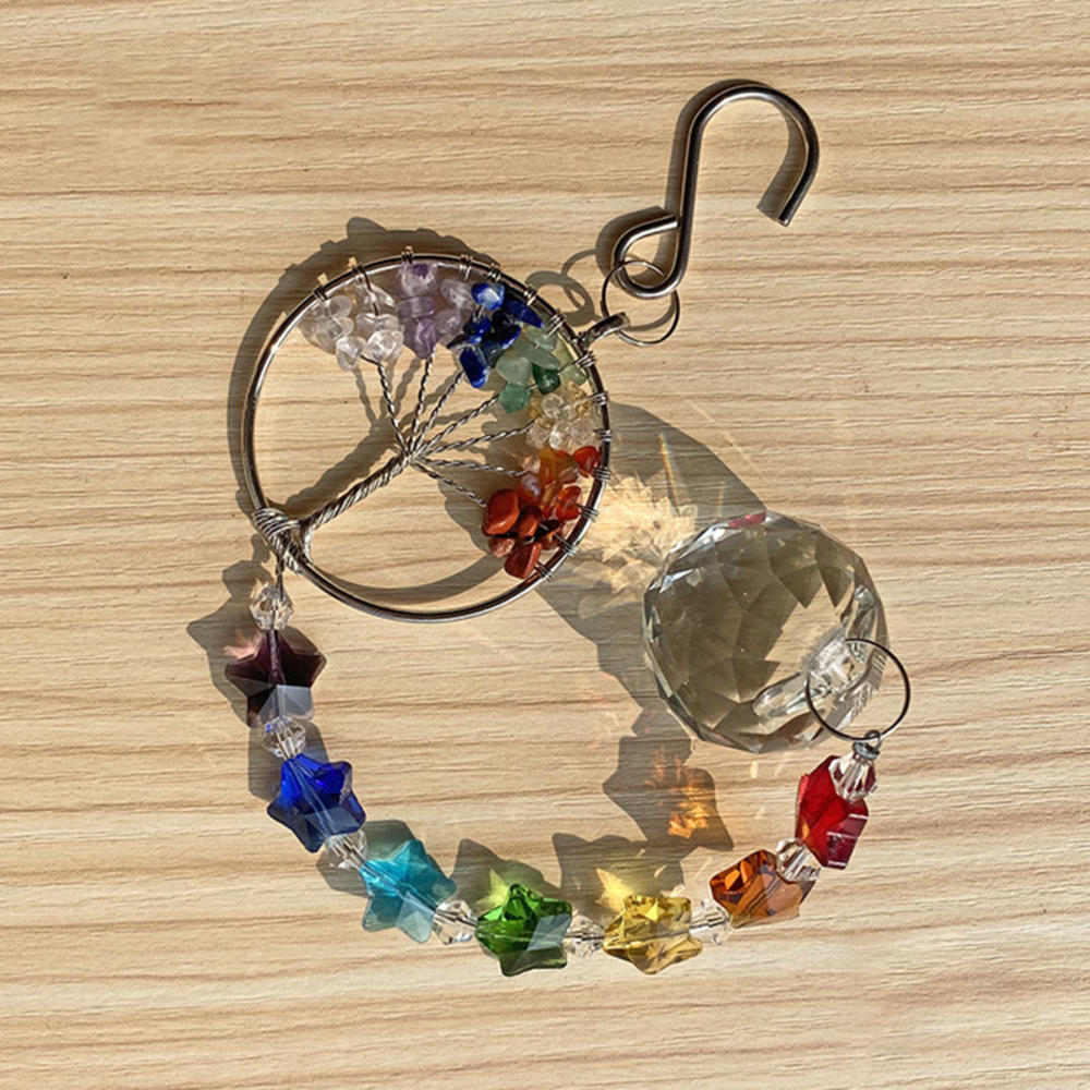 Tree of life Suncatcher Crystal Ball Prism Pendant