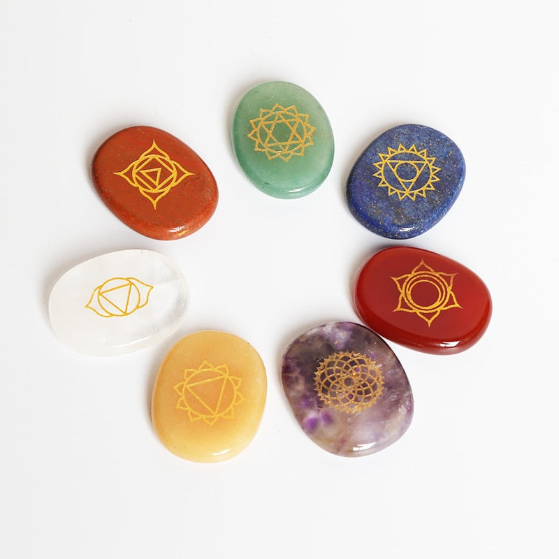 7 Chakra Symbol Crystal Set