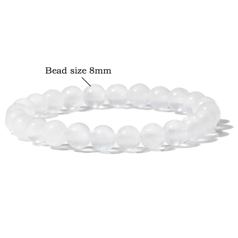 Agates Stone, Howlite, & Selenite Beaded Bracelets