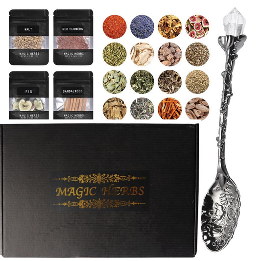 Dried Herb Kit with Crystal Spoon