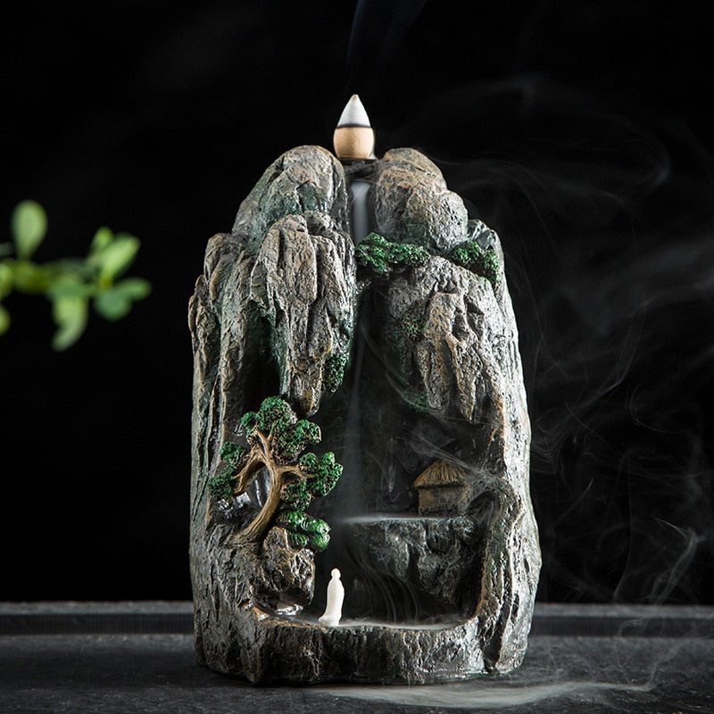 Mountains River Waterfall Incense Burner