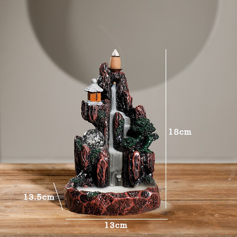 Mountains River Waterfall Incense Burner