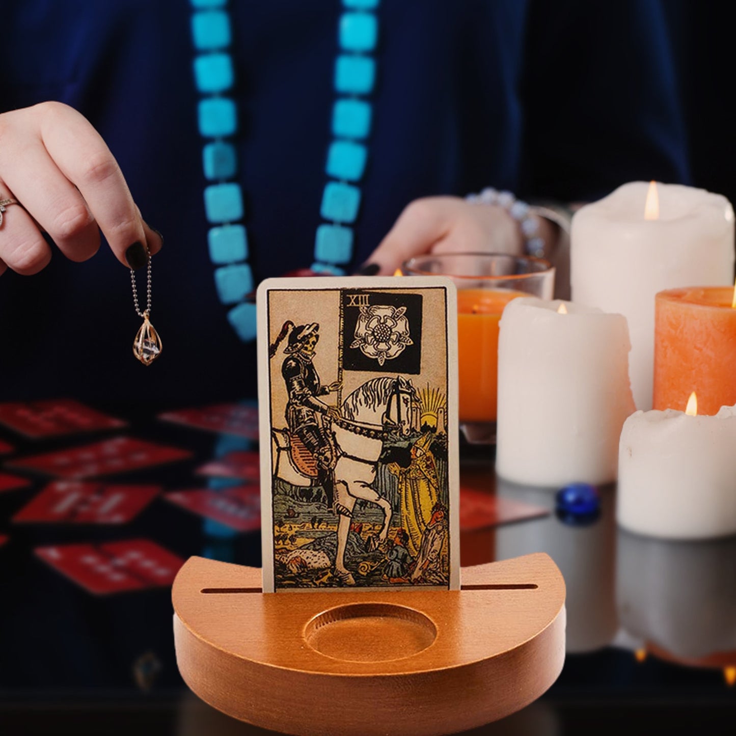 Wood Tarot Card Holder