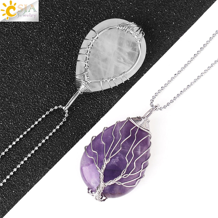 Tree of Life Crystals Necklace