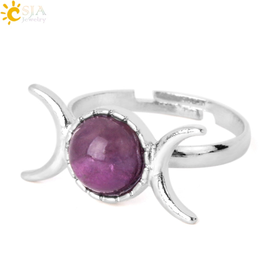 Triple Goddess Witch Ring