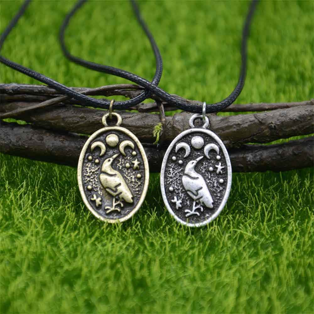 Odin Raven Talisman Amulet Viking Necklace