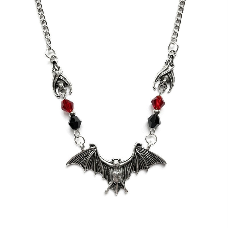 Crystal Bead Chain Gothic Necklace