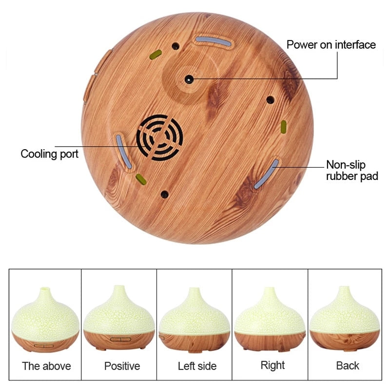 550ml Aromatherapy Essential Oil Diffuser Teardrop w/ Remote