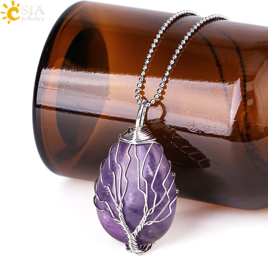 Tree of Life Crystals Necklace