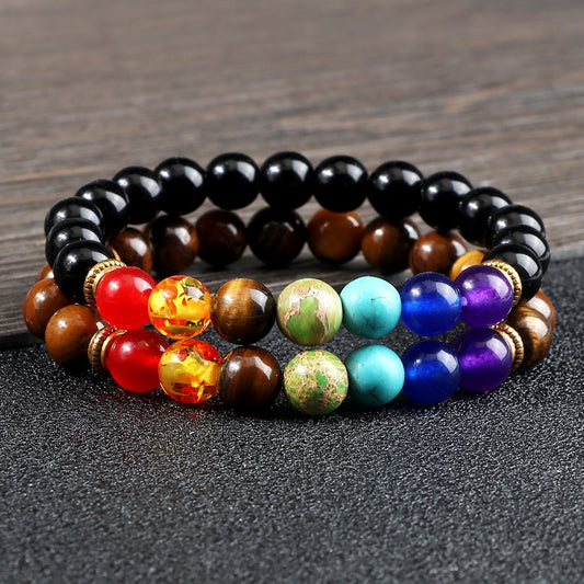 2Pcs set 7 Chakra Bracelet