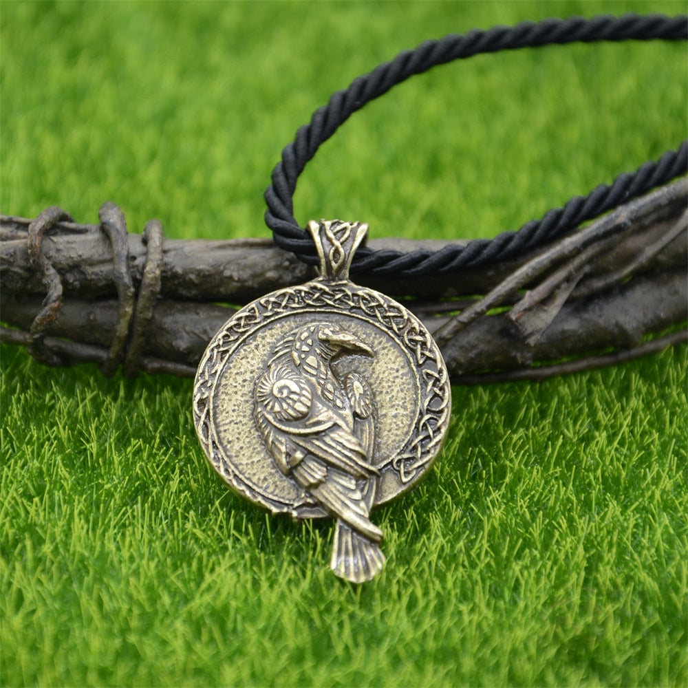 Odin Raven Talisman Amulet Viking Necklace