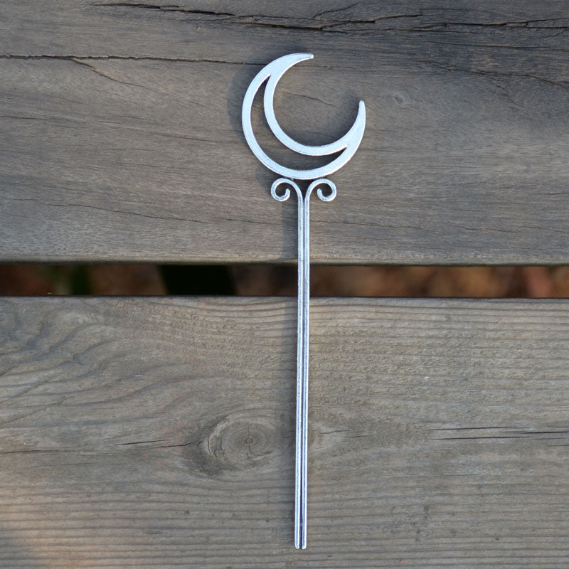 Witch Sword Crescent Moon Goddess Hair Stick