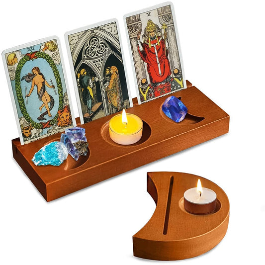 Wood Tarot Card Holder