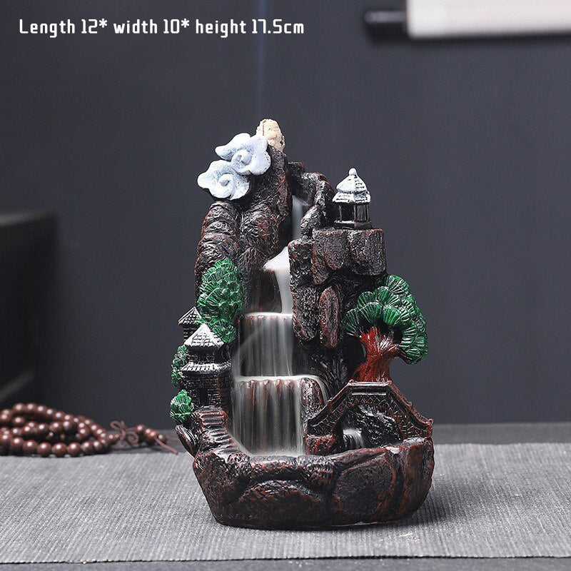 Mountains River Waterfall Incense Burner