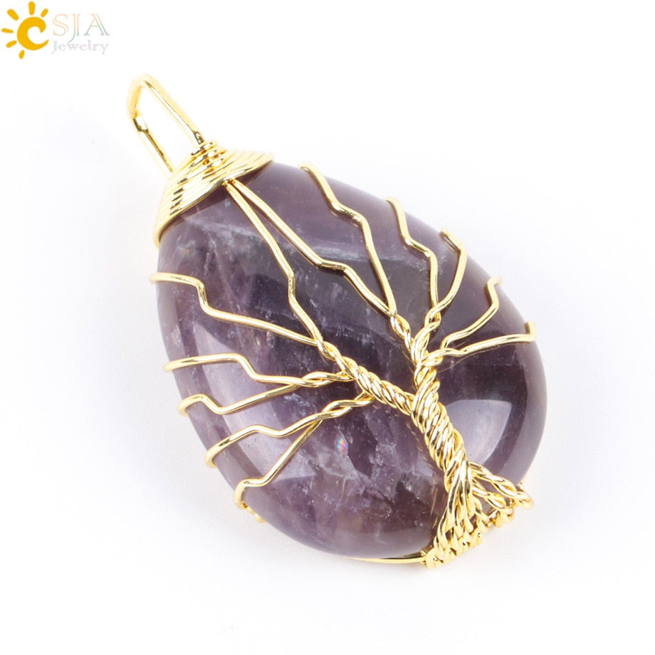 Tree of Life Crystals Necklace