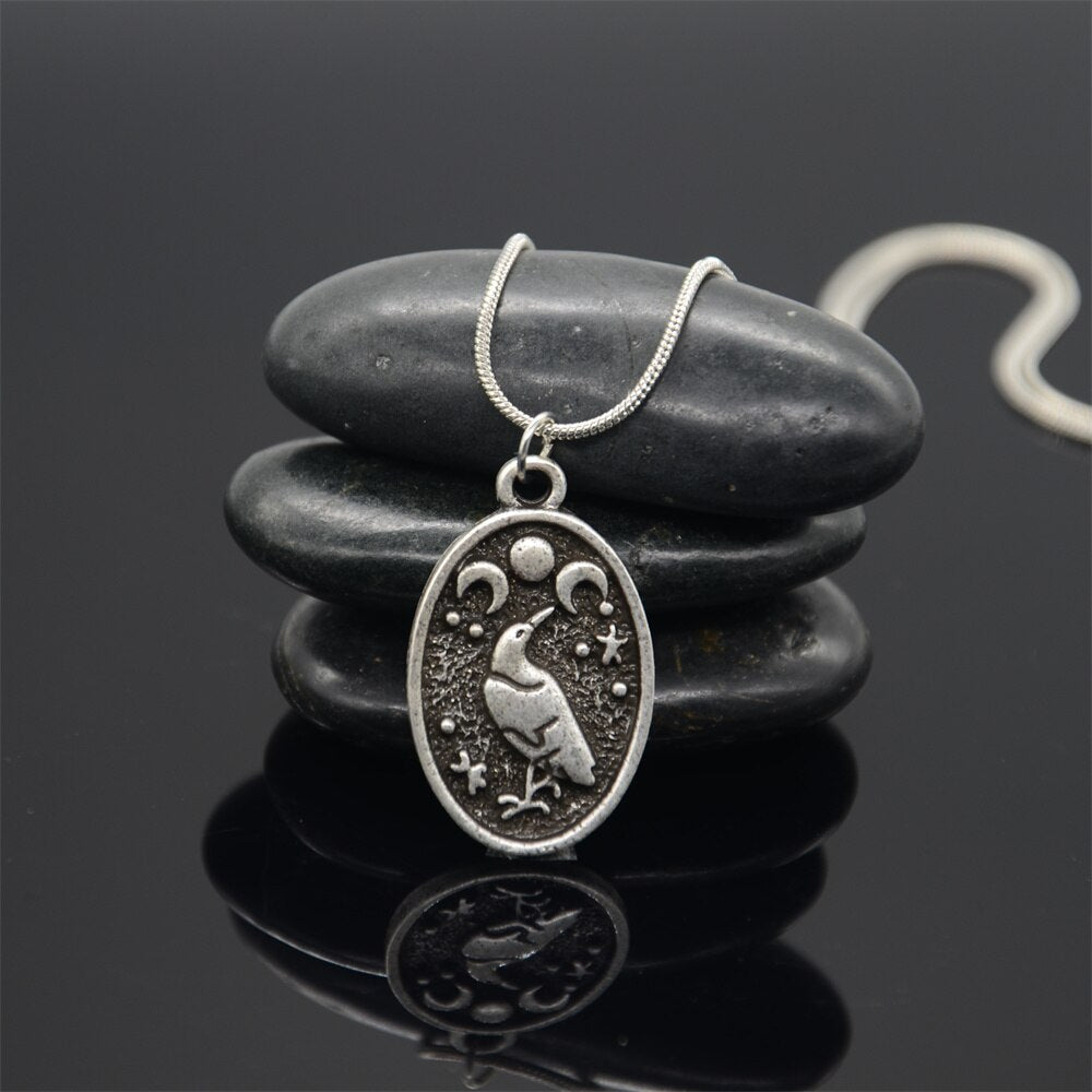 Odin Raven Talisman Amulet Viking Necklace