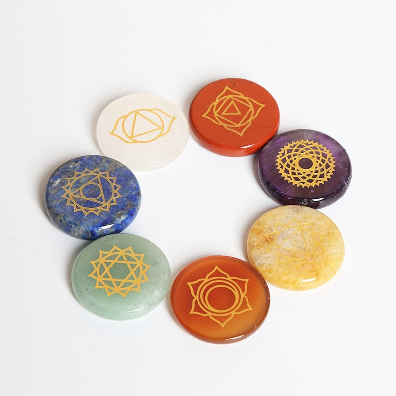 7 Chakra Symbol Crystal Set