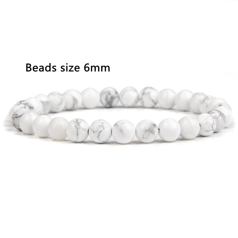 Agates Stone, Howlite, & Selenite Beaded Bracelets