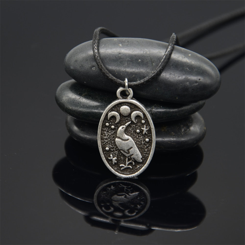 Odin Raven Talisman Amulet Viking Necklace