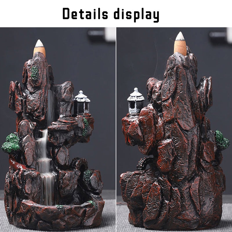 Mountains River Waterfall Incense Burner