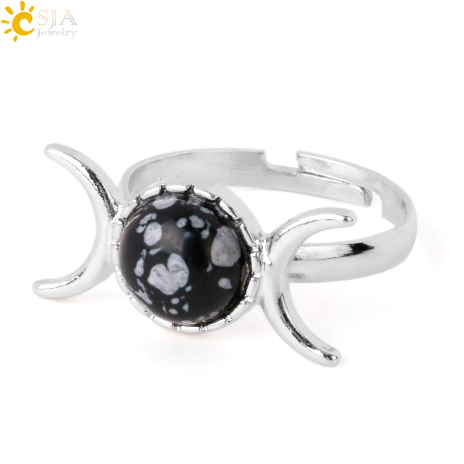 Triple Goddess Witch Ring