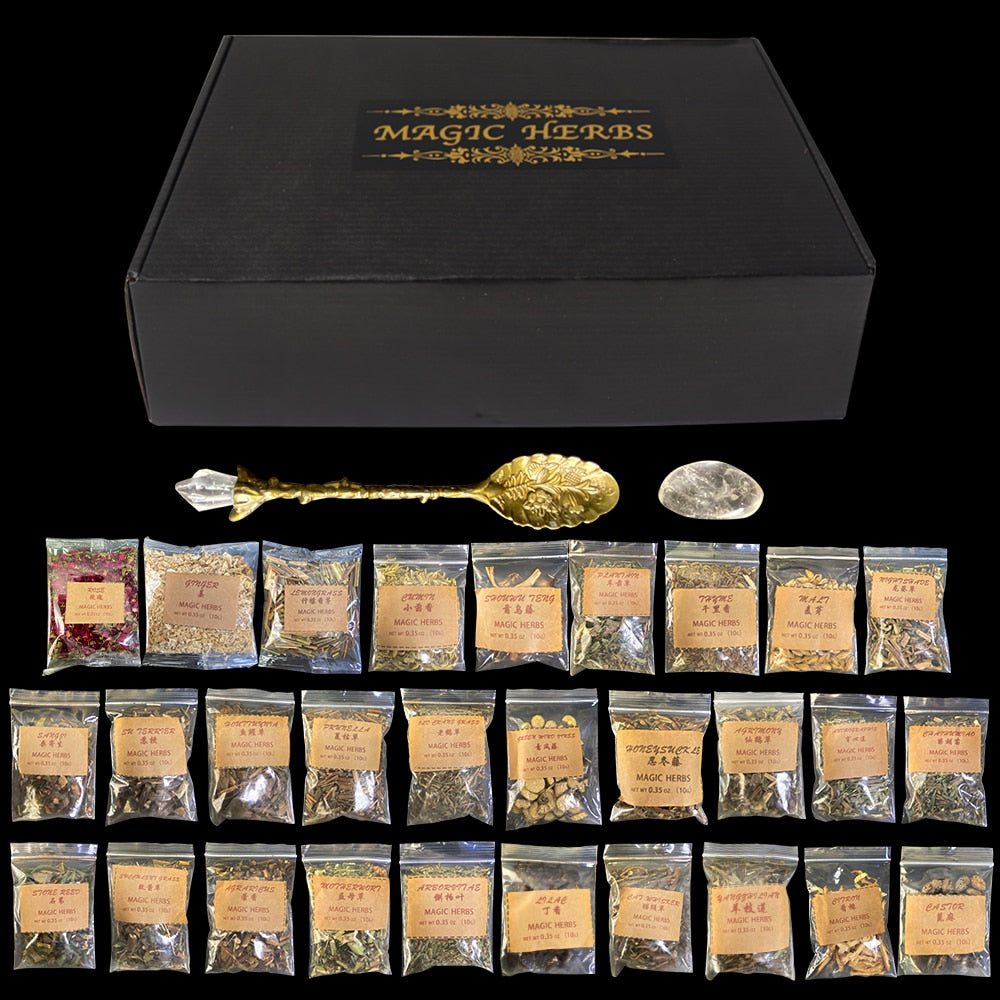 Dried Herb Kit with Crystal Spoon