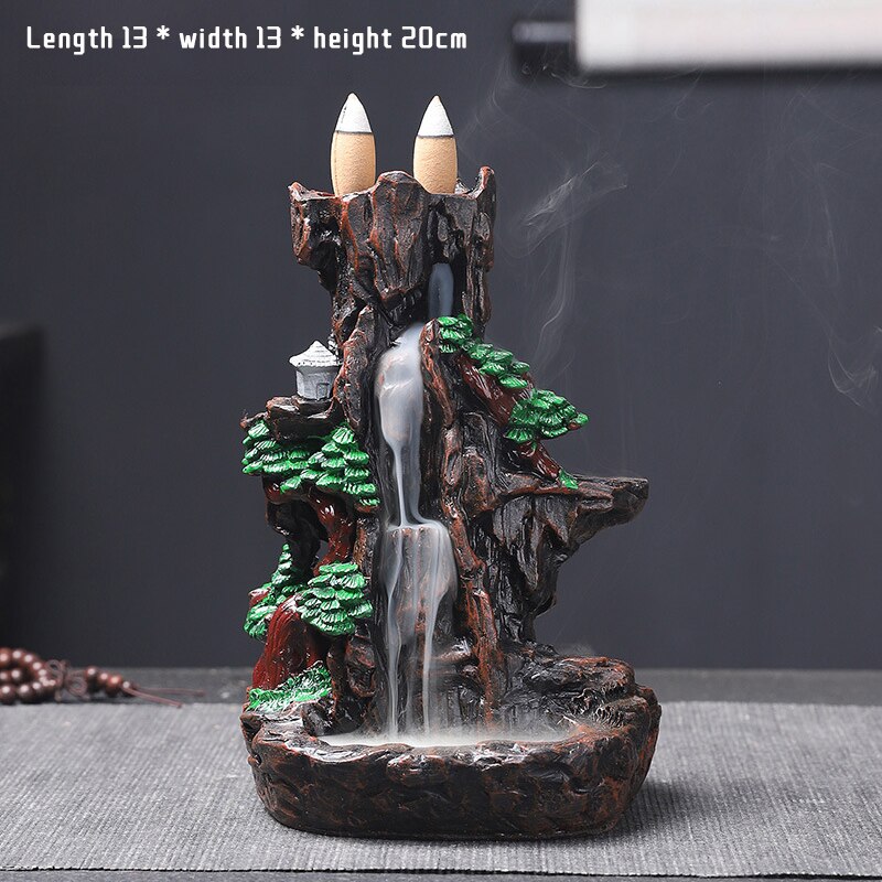 Mountains River Waterfall Incense Burner